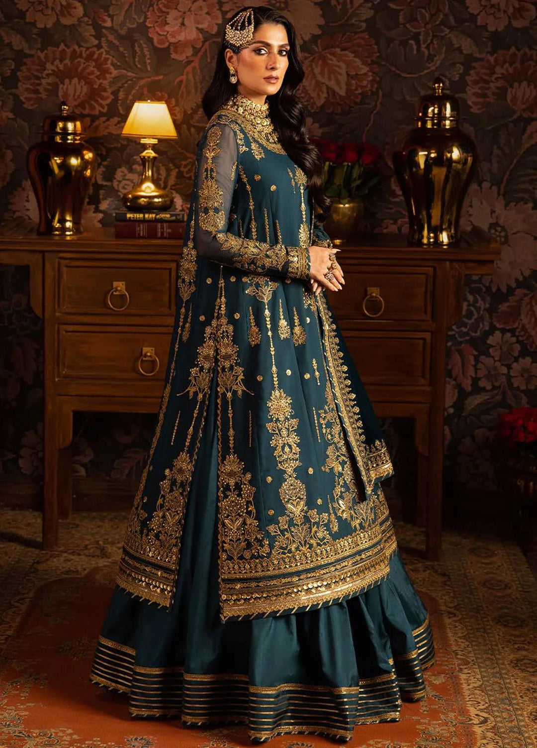 Makhmal By Asim Jofa Embroidered Chiffon Unstitched Suit 3 Piece AJ23MK AJMM-07 - Wedding Collection