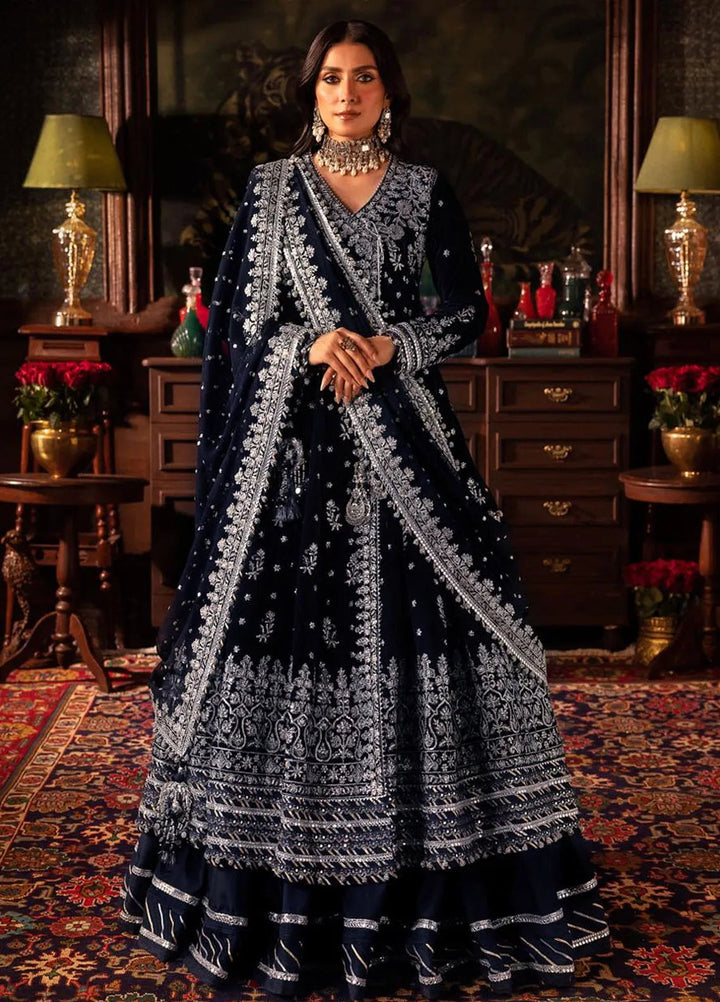 Makhmal By Asim Jofa Embroidered Velvet Unstitched Suit 3 Piece AJ23MK AJMM-04 - Wedding Collection