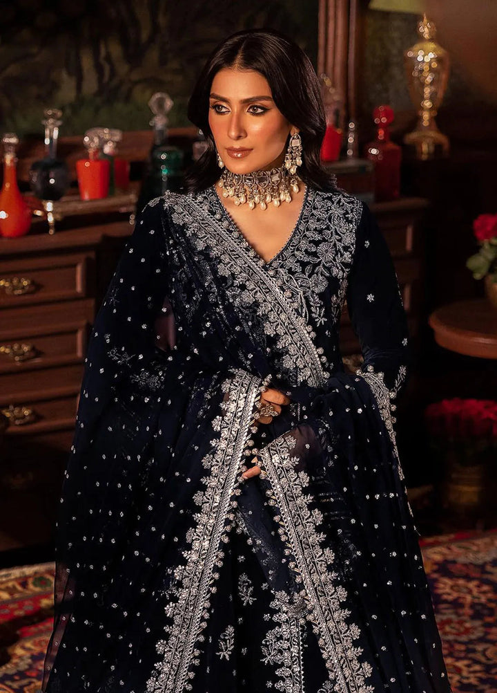 Makhmal By Asim Jofa Embroidered Velvet Unstitched Suit 3 Piece AJ23MK AJMM-04 - Wedding Collection
