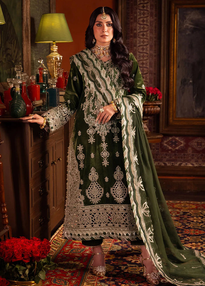 Makhmal By Asim Jofa Embroidered Velvet Unstitched Suit 3 Piece AJ23MK AJMM-05 - Wedding Collection