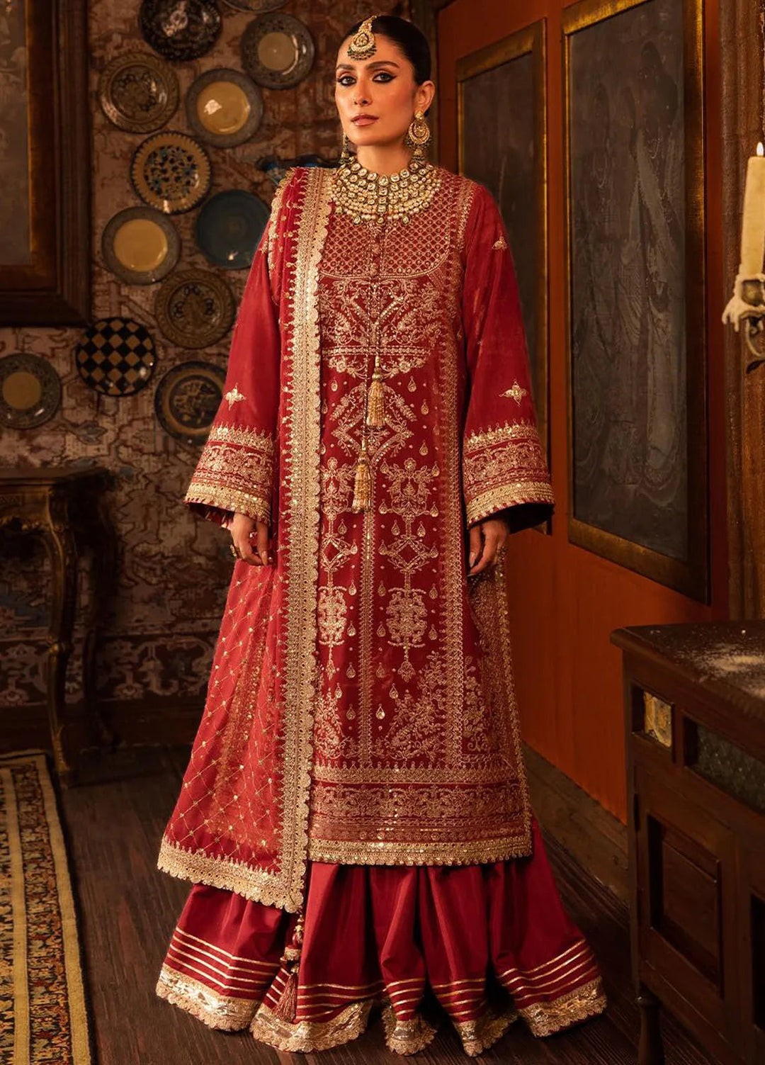 Makhmal By Asim Jofa Embroidered Velvet Unstitched Suit 3 Piece AJ23MK AJMM-10 - Wedding Collection