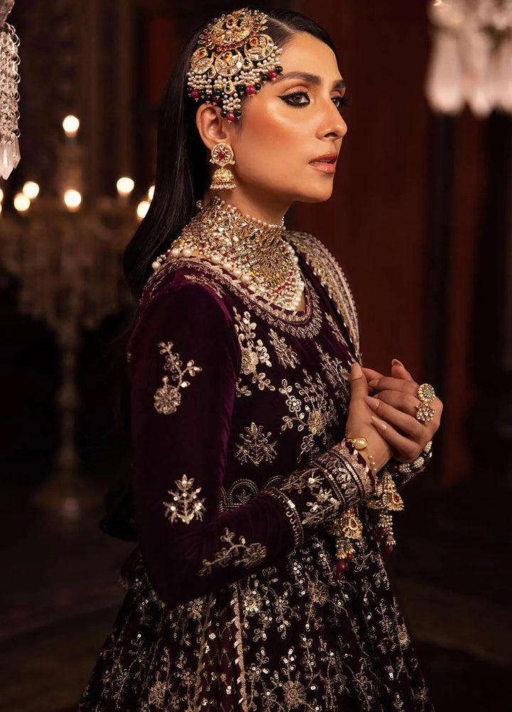 Makhmal By Asim Jofa Embroidered Velvet Unstitched Suit 3 Piece AJ23MK AJMM-11 - Wedding Collection