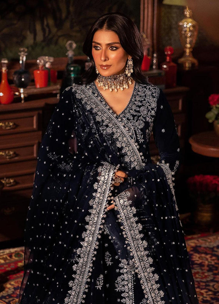 Makhmal By Asim Jofa Embroidered Velvet Suits Unstitched 3 Piece AJ23MK AJMM-04 - Wedding Collection