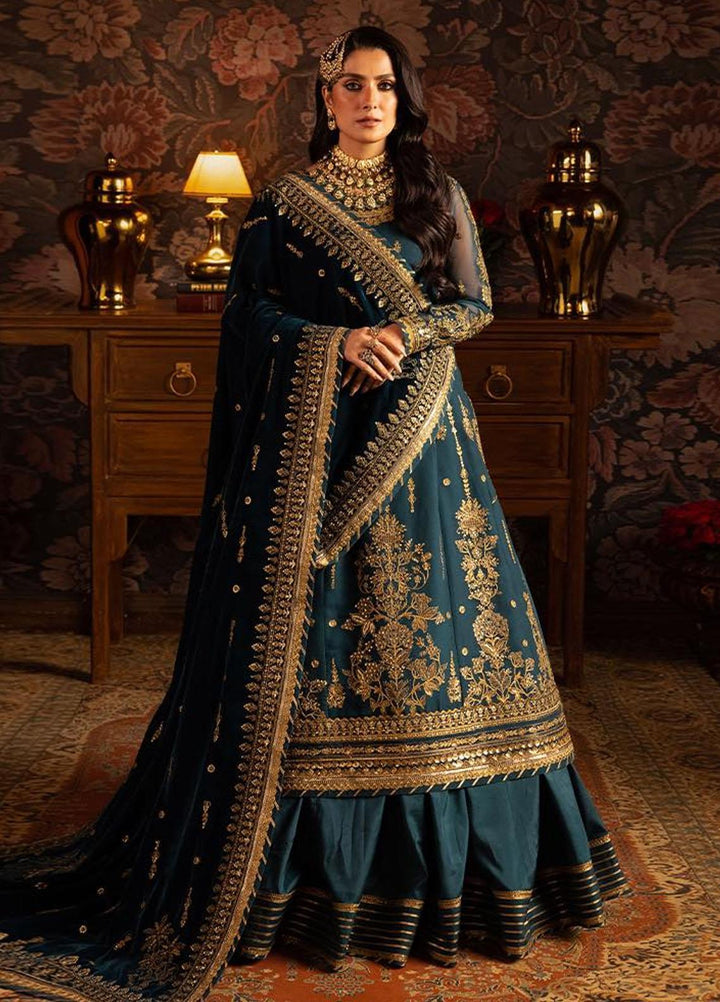 Makhmal By Asim Jofa Embroidered Chiffon Suits Unstitched 3 Piece AJ23MK AJMM-07 - Wedding Collection