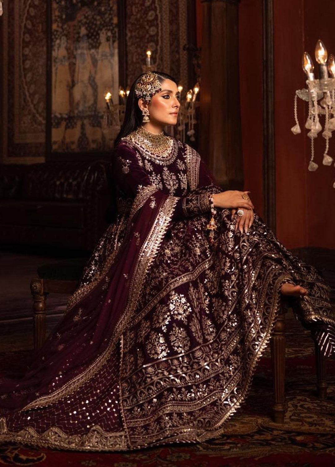 Makhmal By Asim Jofa Embroidered Velvet Suits Unstitched 3 Piece AJ23MK AJMM-11 - Wedding Collection