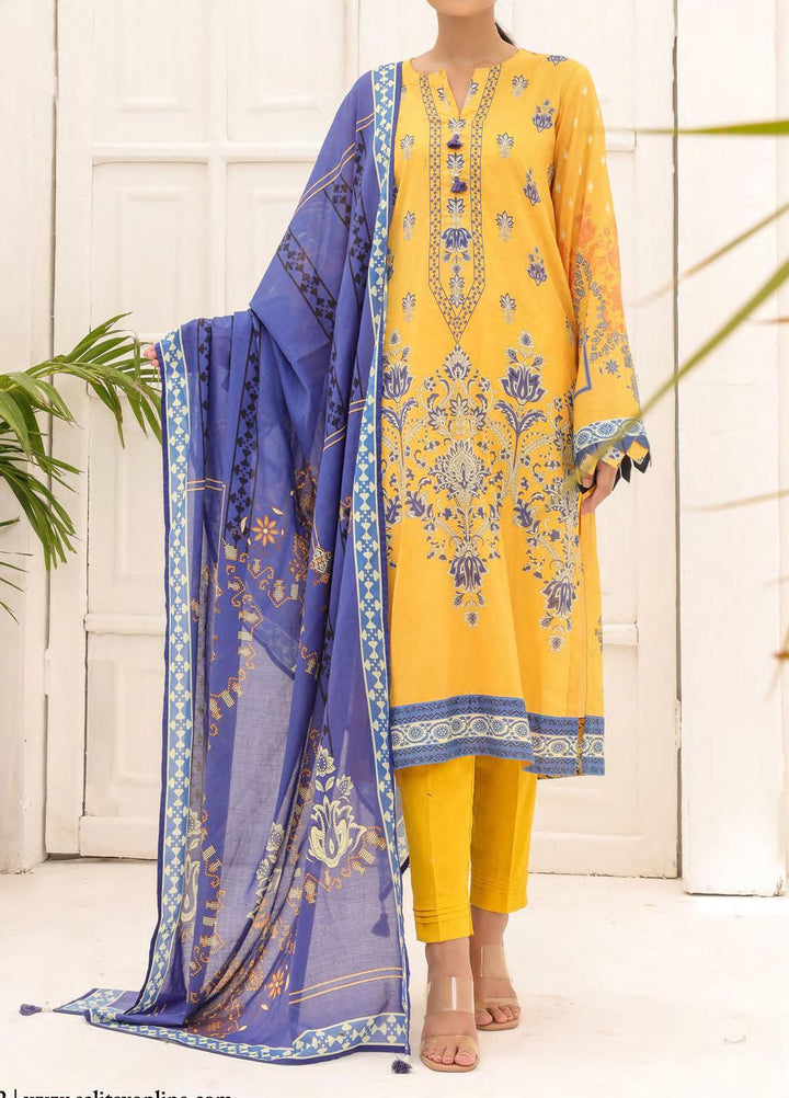 Malabis By Salitex Printed Lawn Suits Unstitched 3 Piece ST23S IP-00206UT - Summer Collection