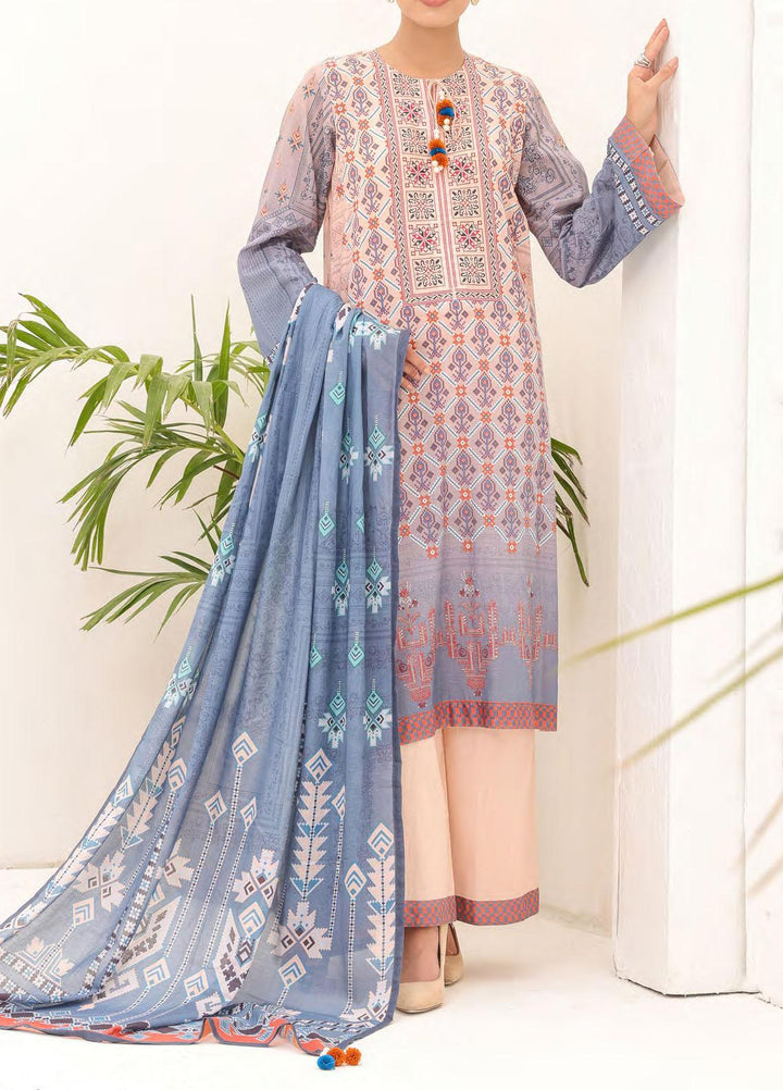 Malabis By Salitex Printed Lawn Suits Unstitched 3 Piece ST23S IP-00195UT - Summer Collection