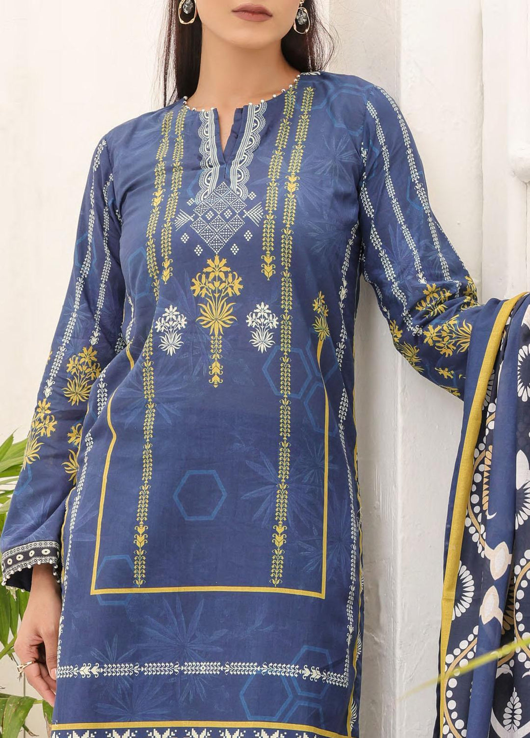 Malabis By Salitex Printed Lawn Suits Unstitched 3 Piece ST23S IP-00201UT - Summer Collection