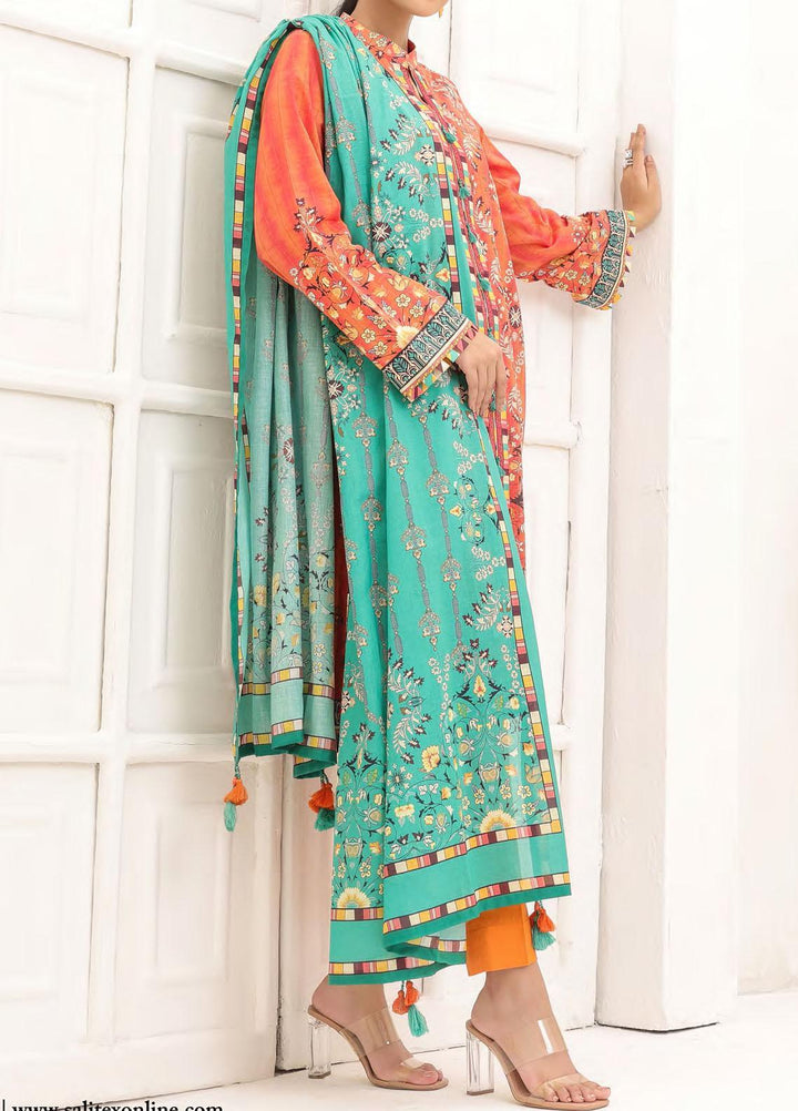Malabis By Salitex Printed Lawn Suits Unstitched 3 Piece ST23S IP-00199UT - Summer Collection