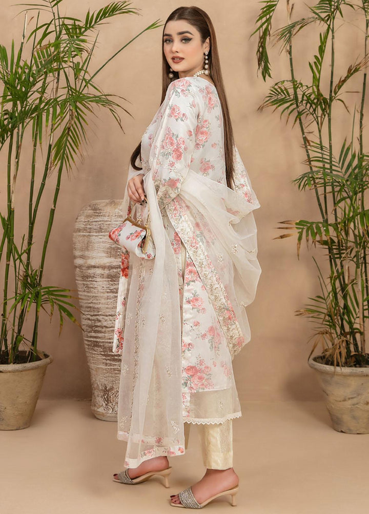 Malani By Tawakkal Fabrics Embroidered Organza Suits Unstitched 4 Piece TWF23ML D-9362 - Formal Collection