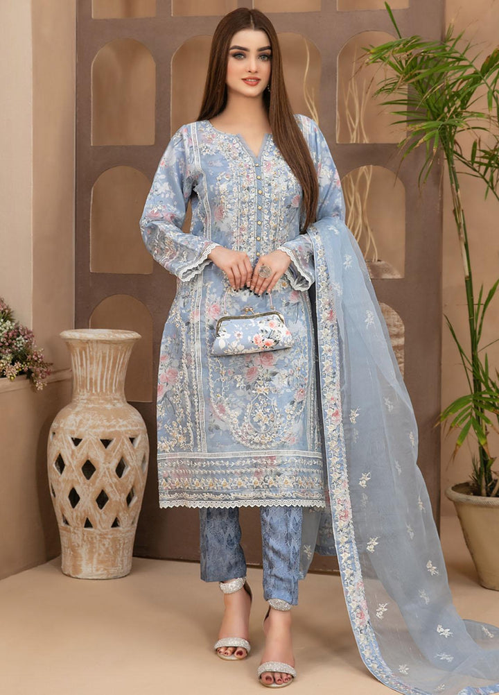 Malani By Tawakkal Fabrics Embroidered Organza Suits Unstitched 4 Piece TWF23ML D-9363 - Formal Collection