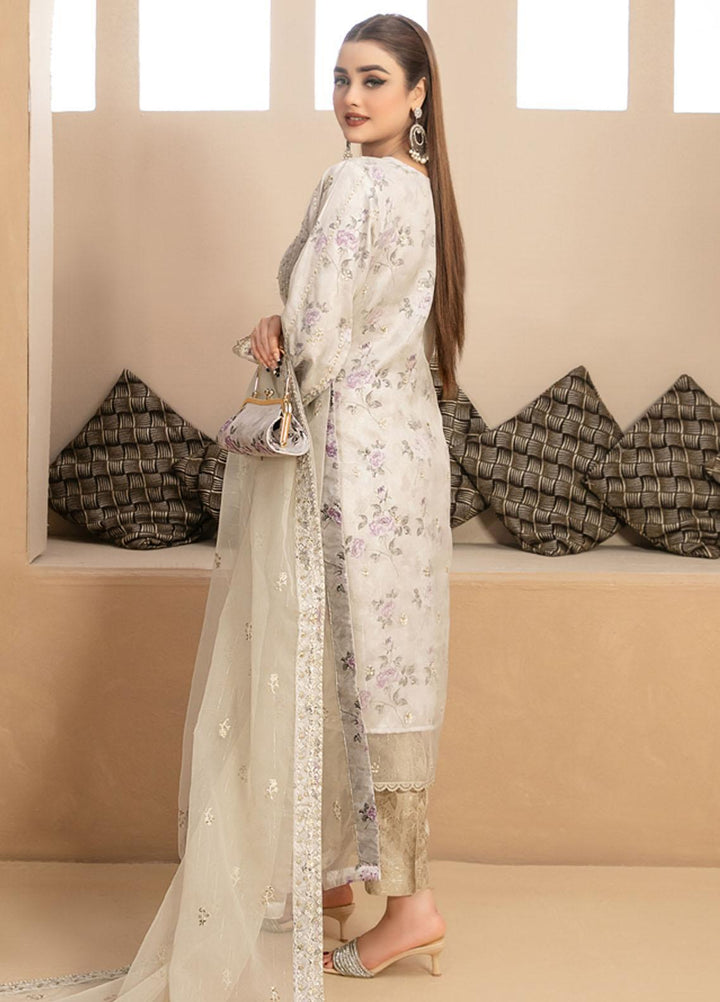 Malani By Tawakkal Fabrics Embroidered Organza Suits Unstitched 4 Piece TWF23ML D-9364 - Formal Collection