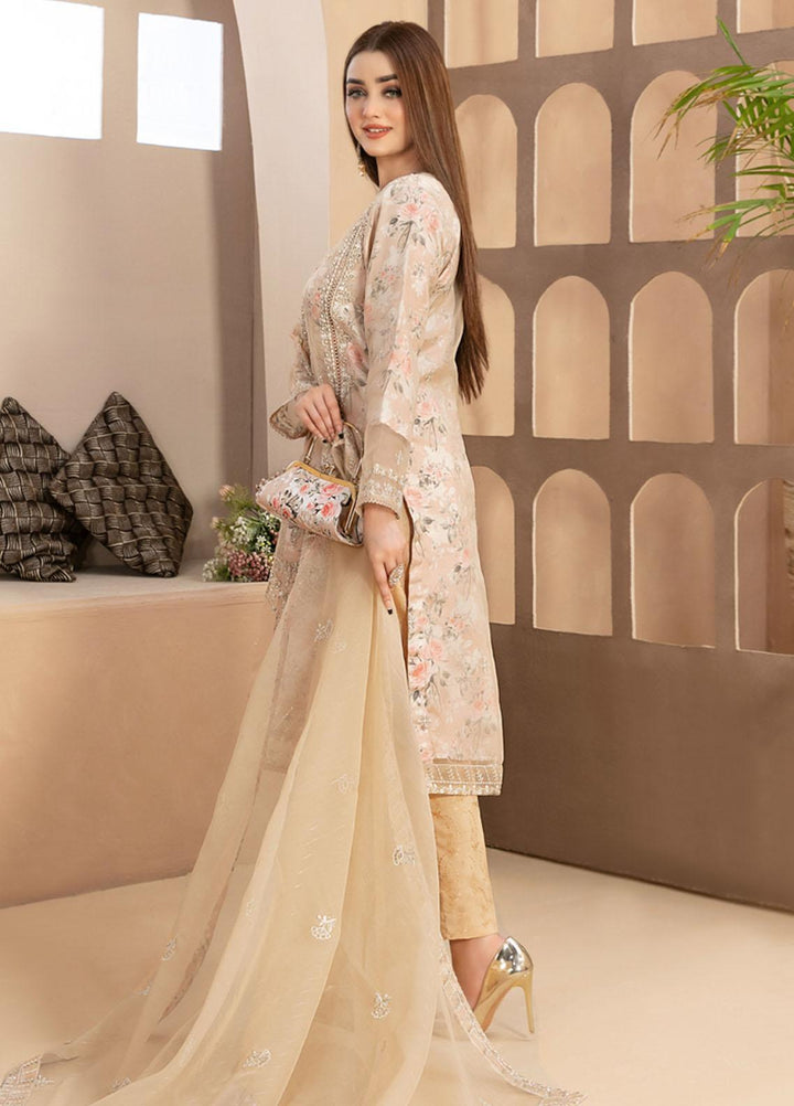 Malani By Tawakkal Fabrics Embroidered Organza Suits Unstitched 4 Piece TWF23ML D-9365 - Formal Collection