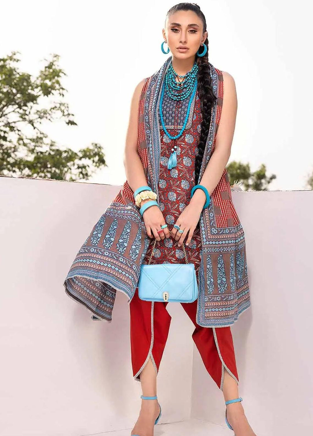 Malhaar By Gul Ahmed Printed Lawn Suits Unstitched 3 Piece GA23MH CL-32450 A - Summer Collection