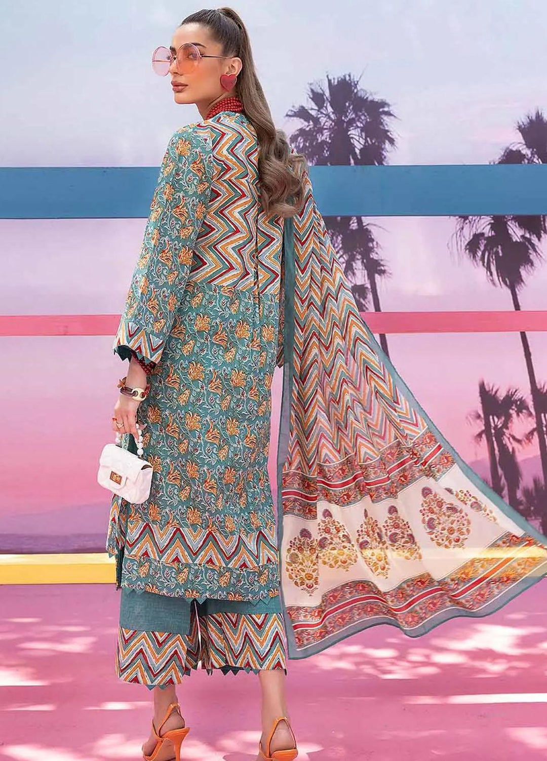 Malhaar By Gul Ahmed Printed Lawn Suits Unstitched 3 Piece GA23MH CL-32460 B - Summer Collection
