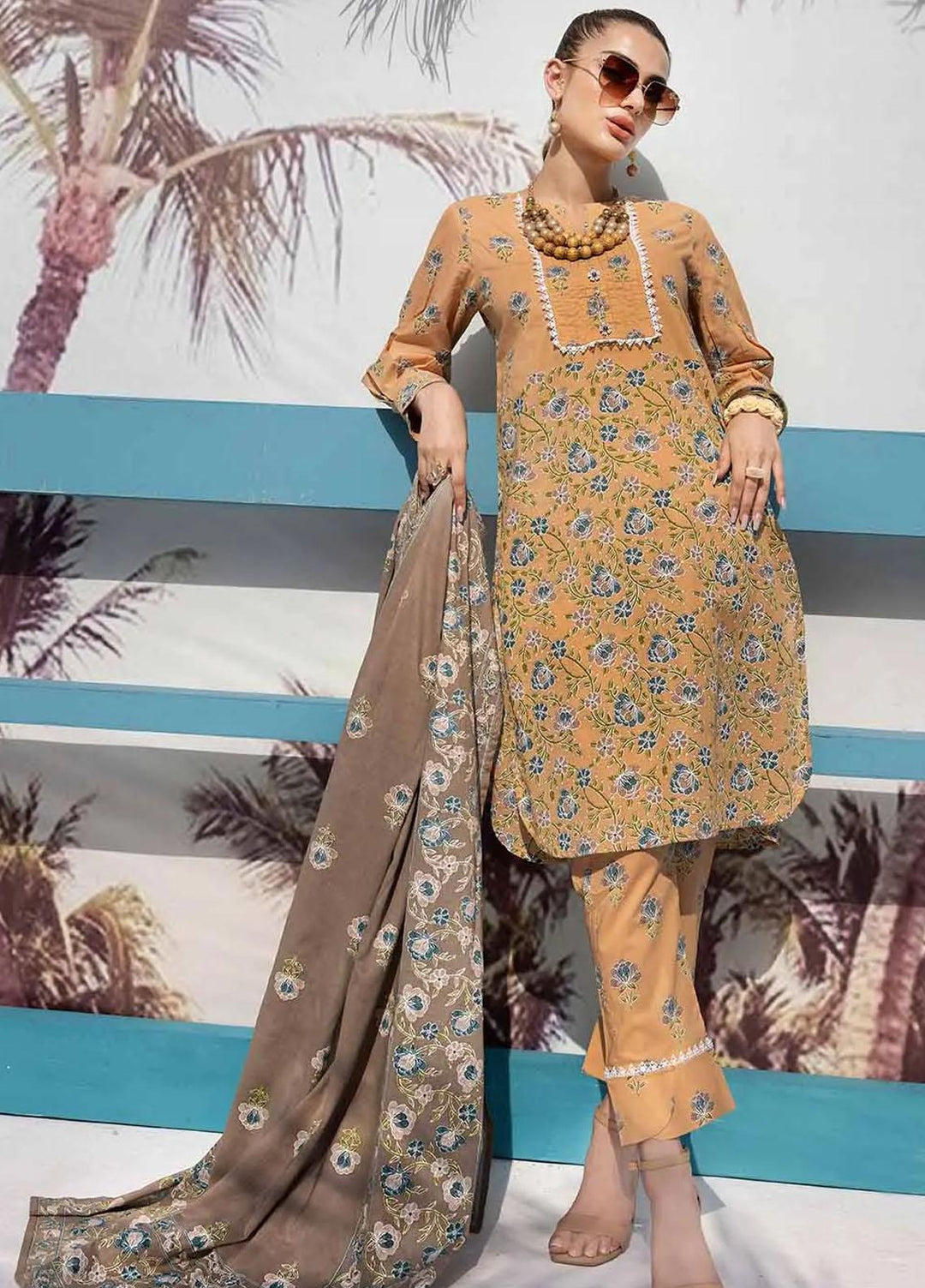 Malhaar By Gul Ahmed Printed Lawn Suits Unstitched 3 Piece GA23MH CL-32461 B - Summer Collection