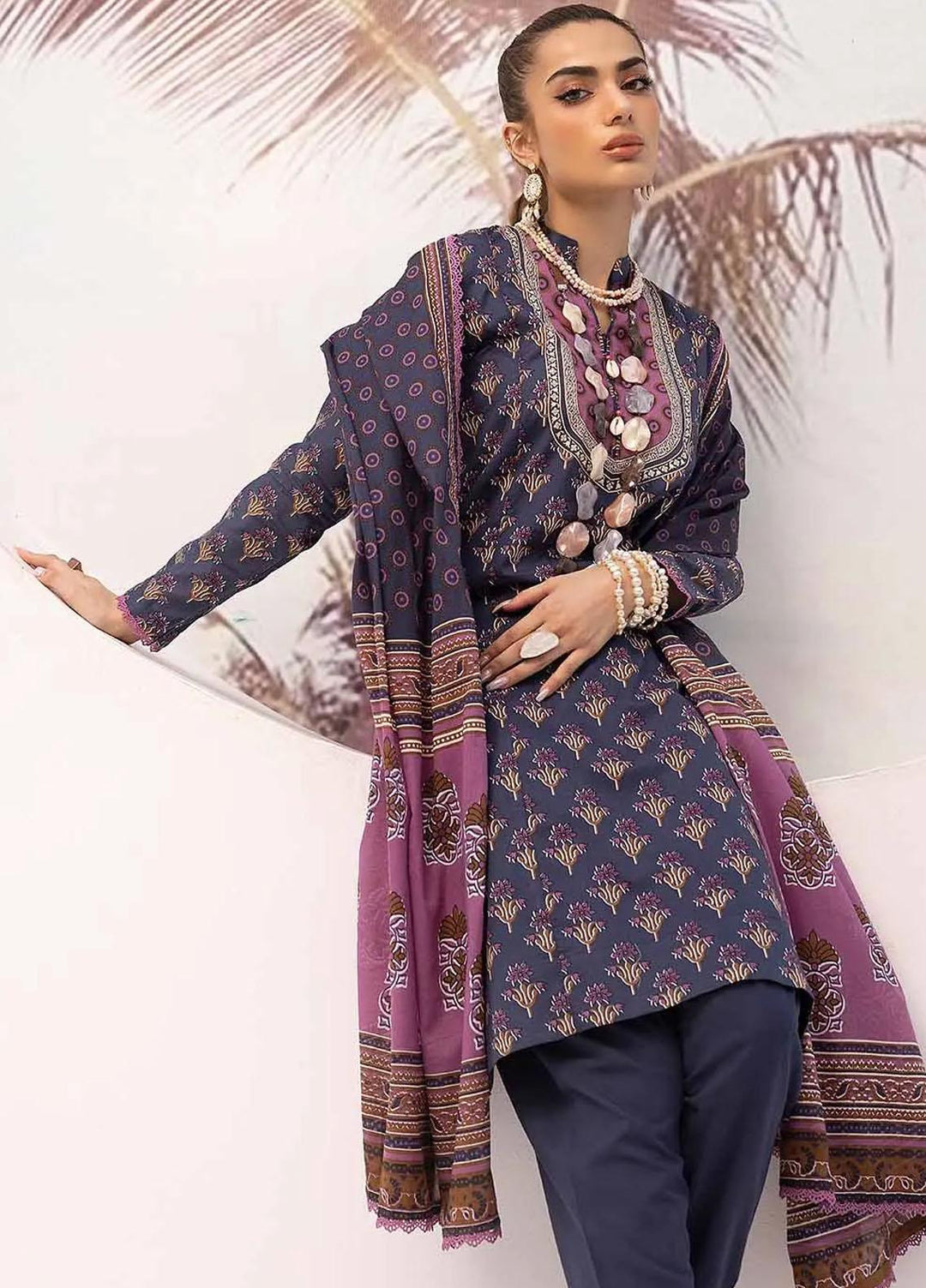 Malhaar By Gul Ahmed Printed Lawn Suits Unstitched 2 Piece GA23MH TL-32079 B - Summer Collection