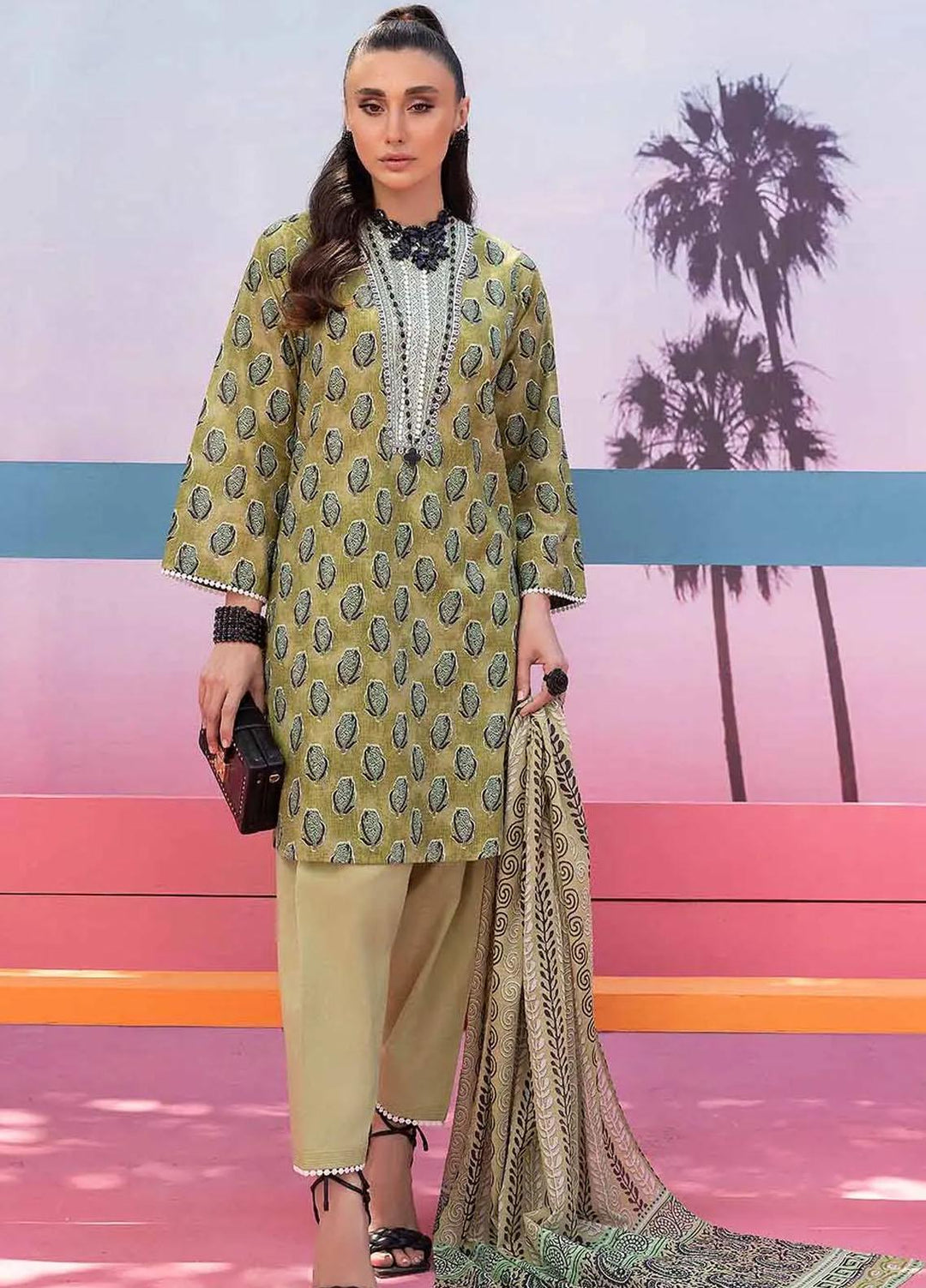 Malhaar By Gul Ahmed Printed Lawn Suits Unstitched 2 Piece GA23MH TL-32080 A - Summer Collection