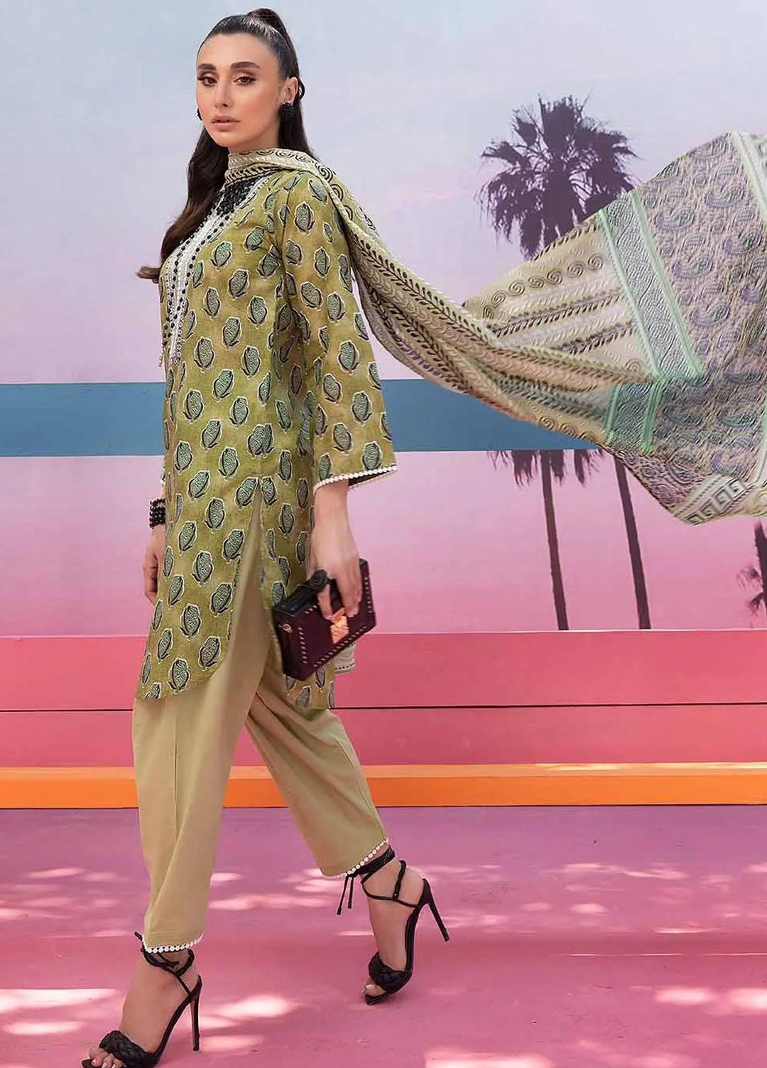 Malhaar By Gul Ahmed Printed Lawn Suits Unstitched 2 Piece GA23MH TL-32080 A - Summer Collection