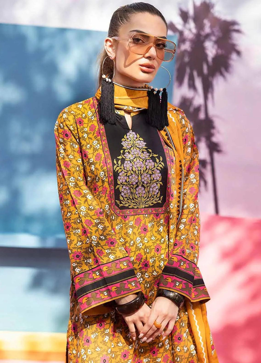 Malhaar By Gul Ahmed Embroidered Lawn Suits Unstitched 2 Piece GA23MH TL-32081 - Summer Collection