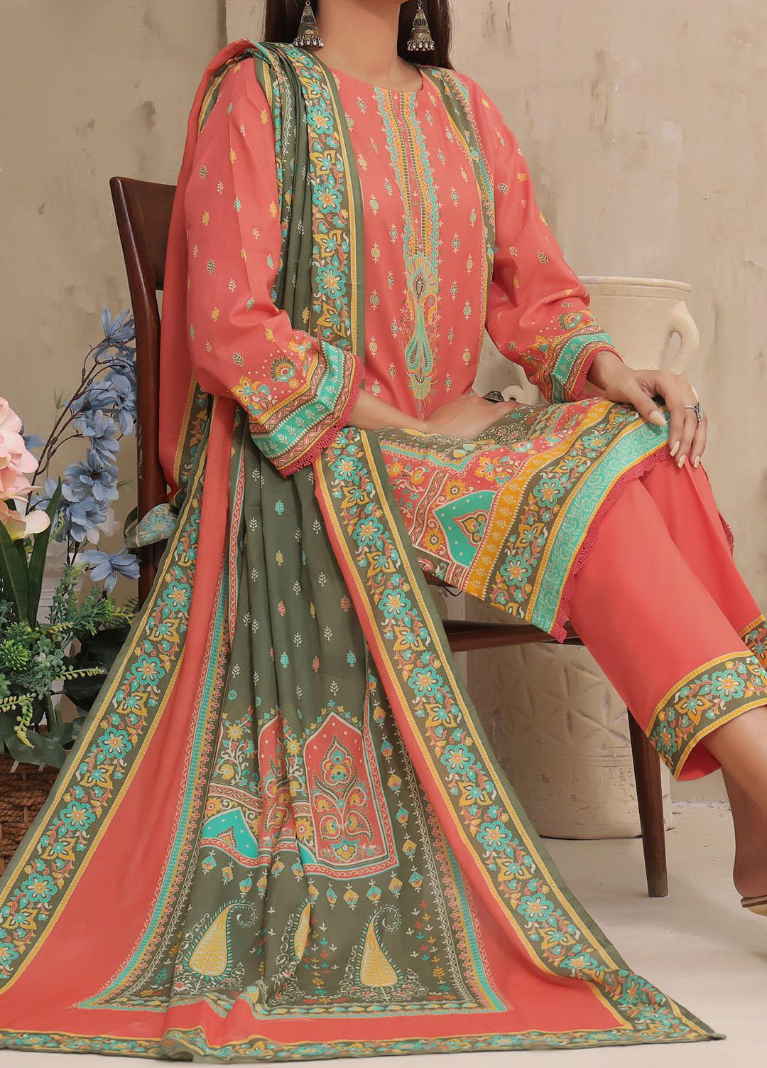 Malhar By VS Textiles Printed Cambric Suits Unstitched 3 Piece VS23MC 110 - Formal Collection