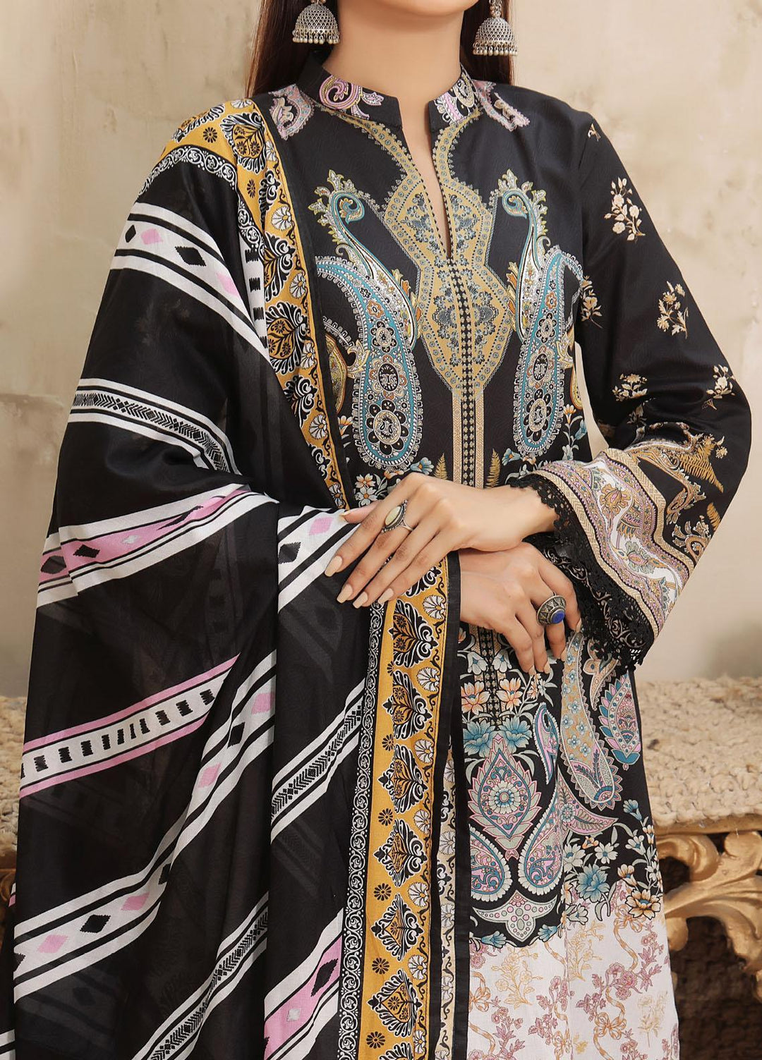 Malhar By VS Textiles Printed Cambric Suits Unstitched 3 Piece VS23MC 111 - Formal Collection