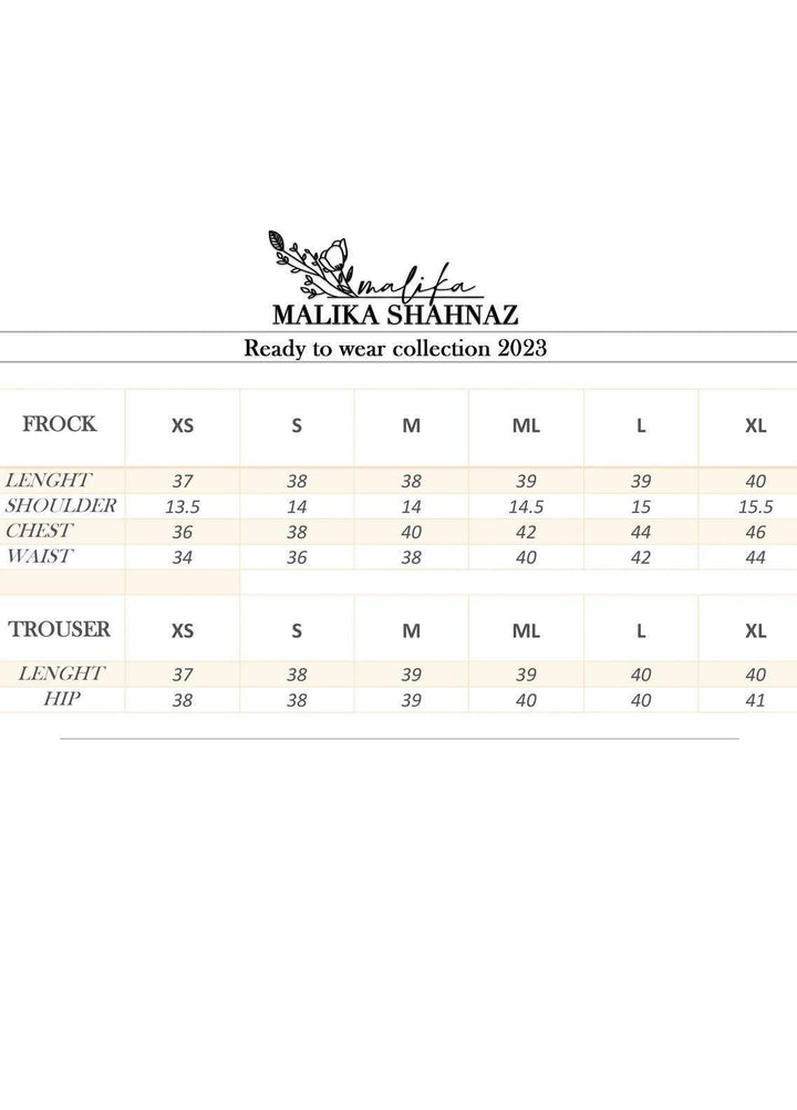 Malika Shahnaz Pret Eastern  2 Piece Suit D-03