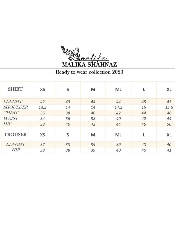 Malika Shahnaz Pret Eastern  2 Piece Suit D-04