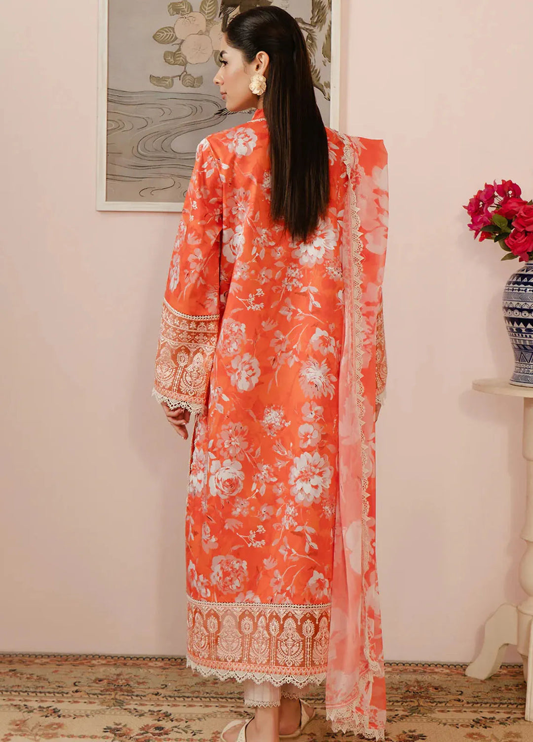 Malina By Afrozeh Embroidered Lawn Suits Unstitched 3 Piece AF24M Azlin - Summer Collection