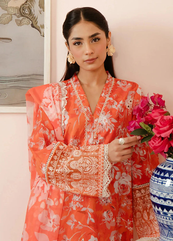 Malina By Afrozeh Embroidered Lawn Suits Unstitched 3 Piece AF24M Azlin - Summer Collection