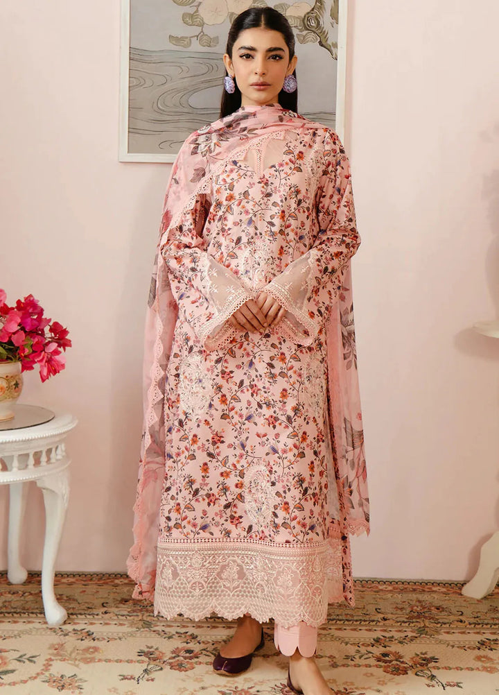 Malina By Afrozeh Embroidered Lawn Suits Unstitched 3 Piece AF24M Calen - Summer Collection