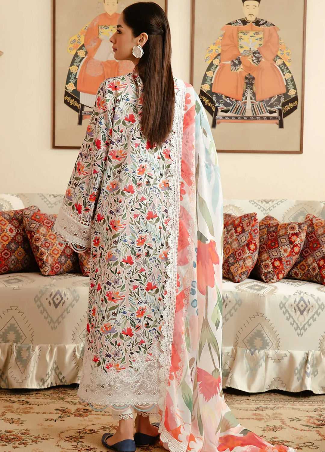 Malina By Afrozeh Embroidered Lawn Suits Unstitched 3 Piece AF24M Elira - Summer Collection