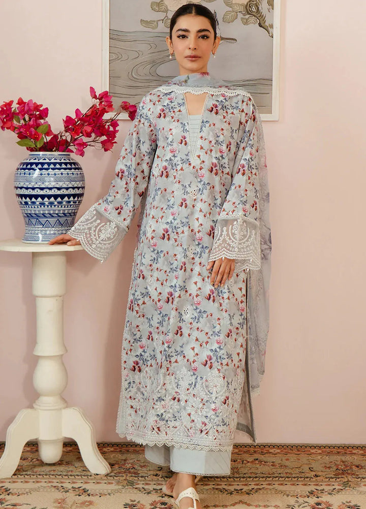 Malina By Afrozeh Embroidered Lawn Suits Unstitched 3 Piece AF24M Evora - Summer Collection