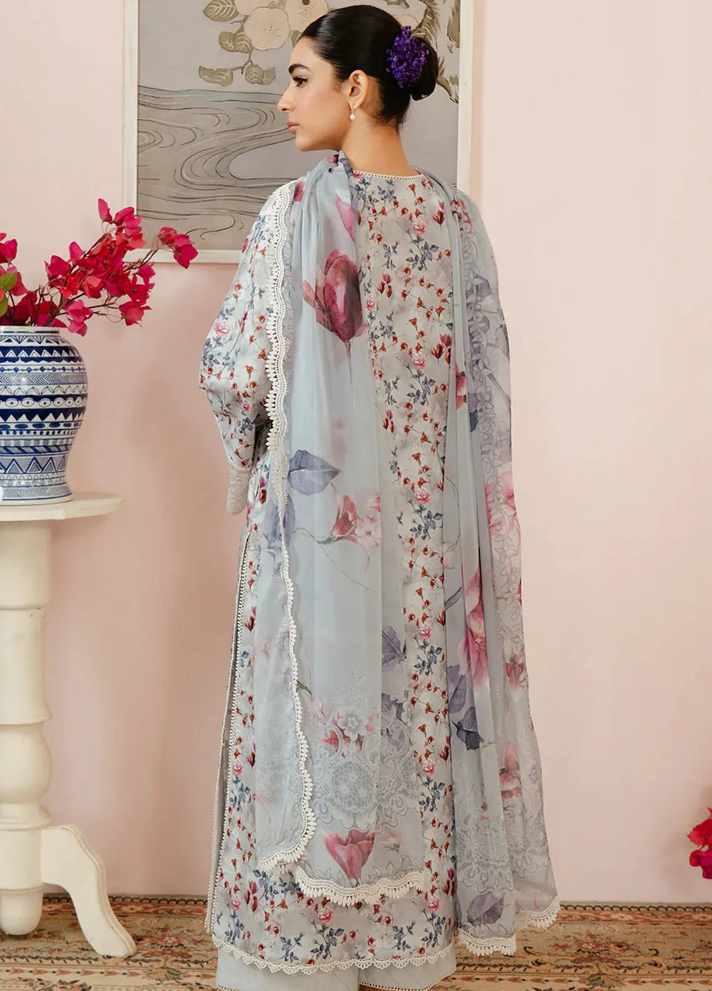 Malina By Afrozeh Embroidered Lawn Suits Unstitched 3 Piece AF24M Evora - Summer Collection