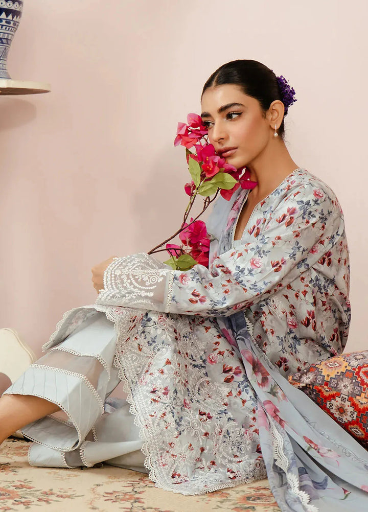 Malina By Afrozeh Embroidered Lawn Suits Unstitched 3 Piece AF24M Evora - Summer Collection