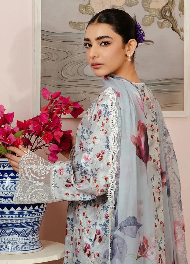 Malina By Afrozeh Embroidered Lawn Suits Unstitched 3 Piece AF24M Evora - Summer Collection
