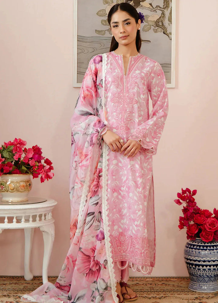 Malina By Afrozeh Embroidered Lawn Suits Unstitched 3 Piece AF24M Ezra - Summer Collection