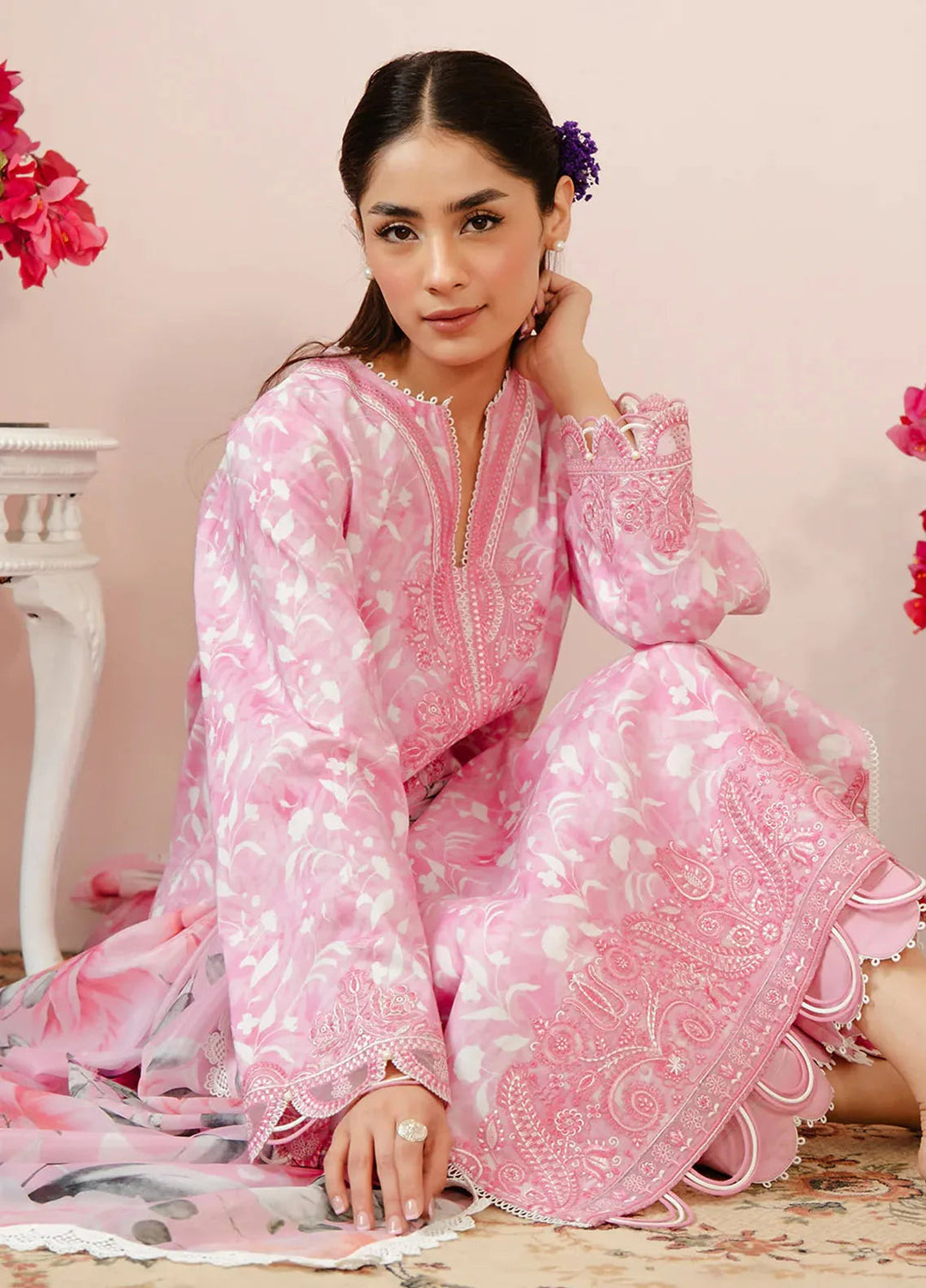 Malina By Afrozeh Embroidered Lawn Suits Unstitched 3 Piece AF24M Ezra - Summer Collection