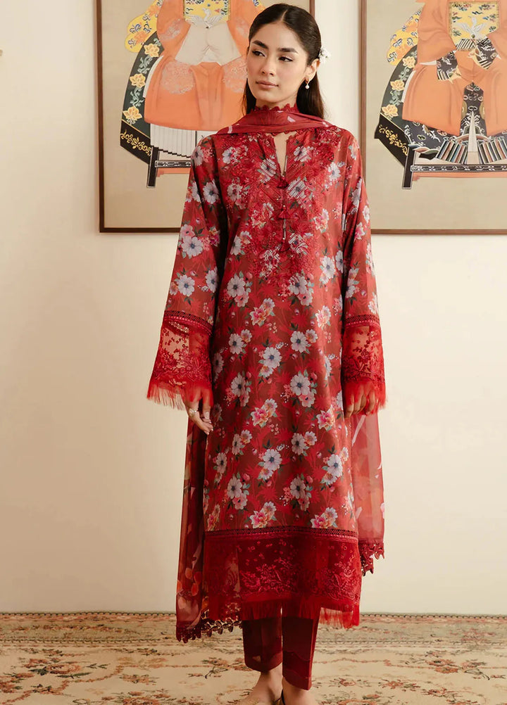Malina By Afrozeh Embroidered Lawn Suits Unstitched 3 Piece AF24M Karis - Summer Collection