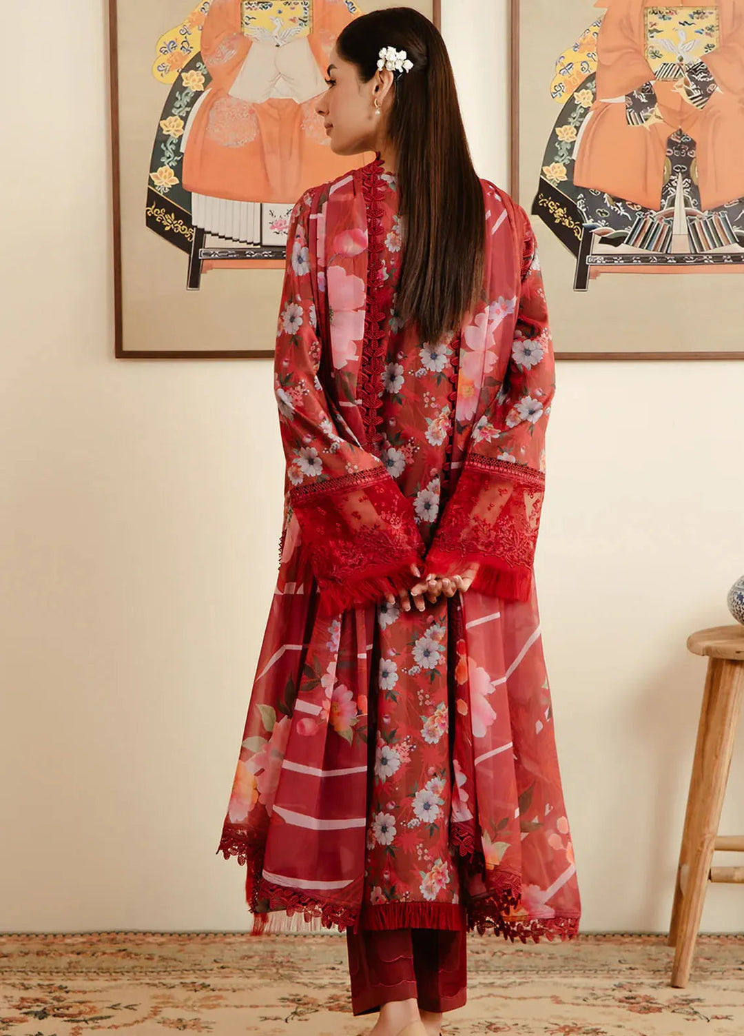 Malina By Afrozeh Embroidered Lawn Suits Unstitched 3 Piece AF24M Karis - Summer Collection