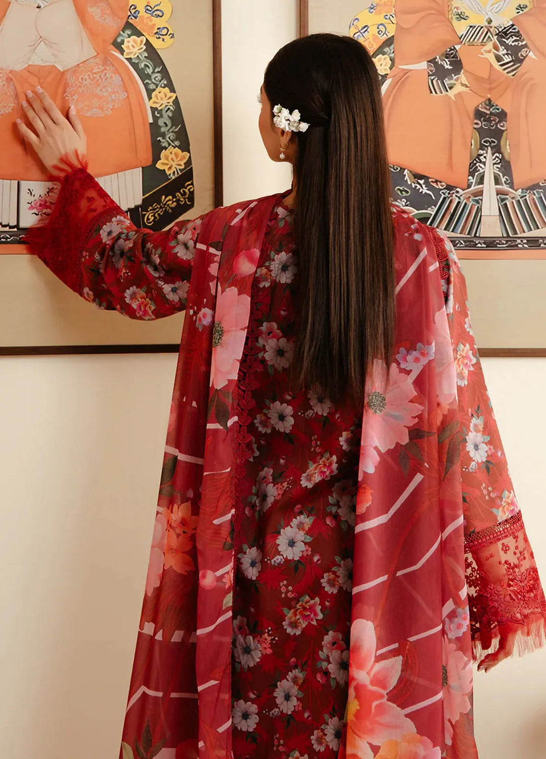 Malina By Afrozeh Embroidered Lawn Suits Unstitched 3 Piece AF24M Karis - Summer Collection