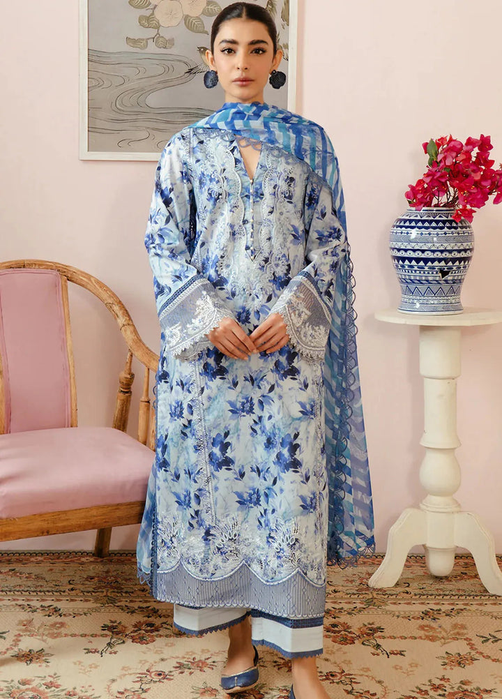 Malina By Afrozeh Embroidered Lawn Suits Unstitched 3 Piece AF24M Merial - Summer Collection