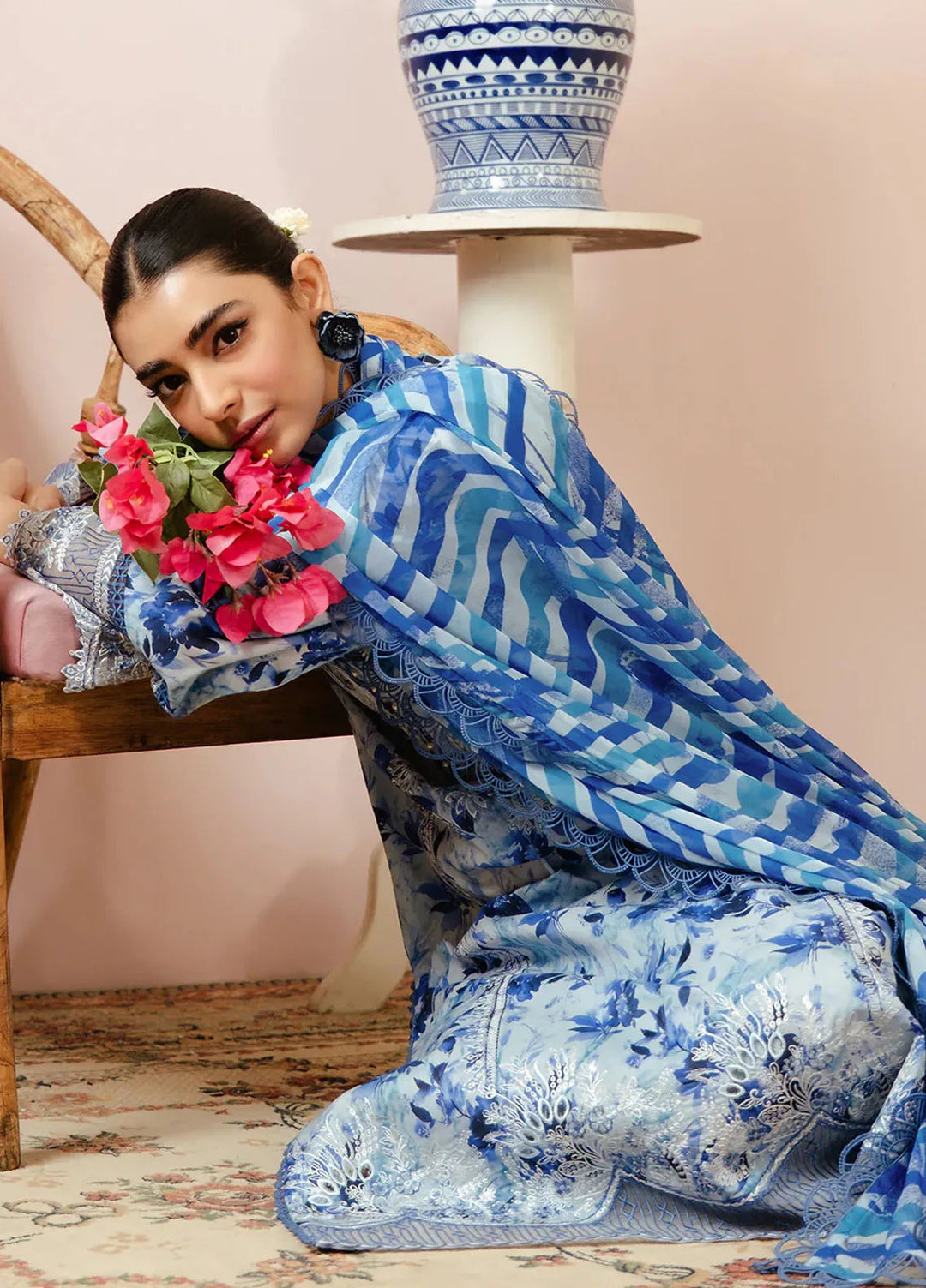 Malina By Afrozeh Embroidered Lawn Suits Unstitched 3 Piece AF24M Merial - Summer Collection