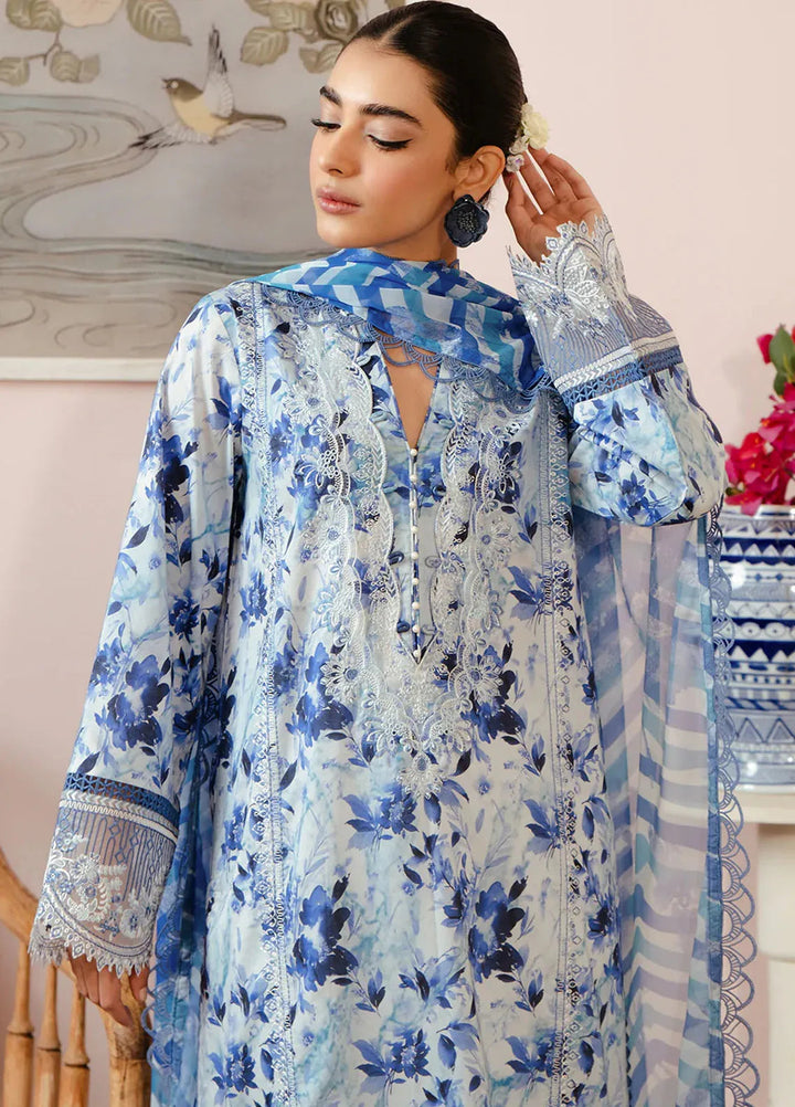 Malina By Afrozeh Embroidered Lawn Suits Unstitched 3 Piece AF24M Merial - Summer Collection