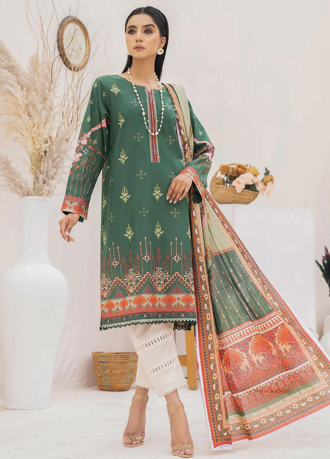 Mallow by Safwa Digital Printed Lawn Suits Unstitched 2 Piece SW23ML SSD-182 - Summer Collection