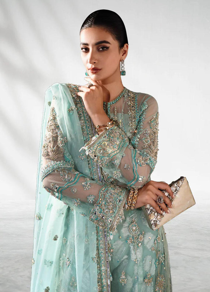 Malook By Shazia Ovais Pret Embroidered Net 3 Piece Suit MLK23B Dillay