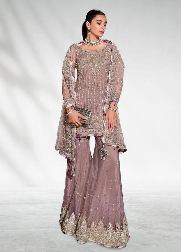 Malook By Shazia Ovais Pret Embroidered Net 3 Piece Suit MLK23B Shahana
