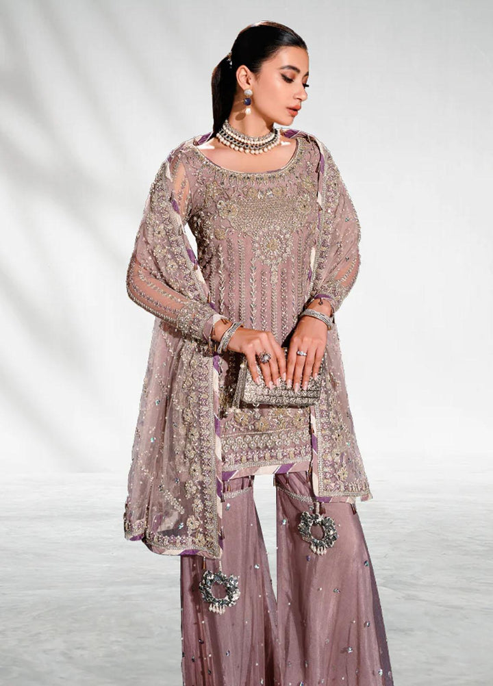 Malook By Shazia Ovais Pret Embroidered Net 3 Piece Suit MLK23B Shahana