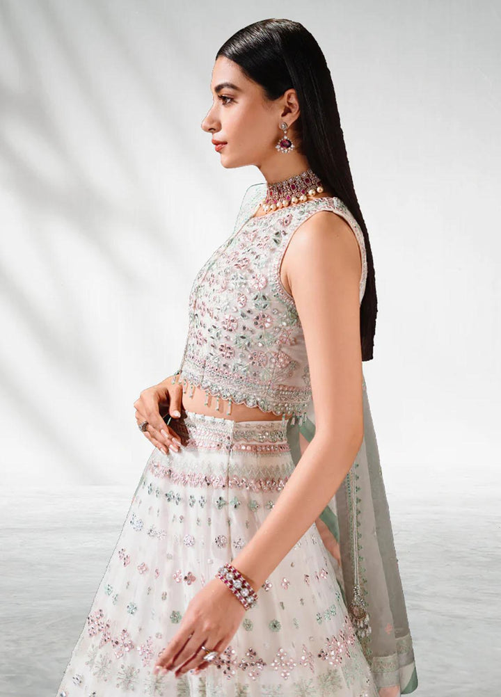 Malook By Shazia Ovais Pret Embroidered Net 3 Piece Suit MLK23B Sheesh Mahal