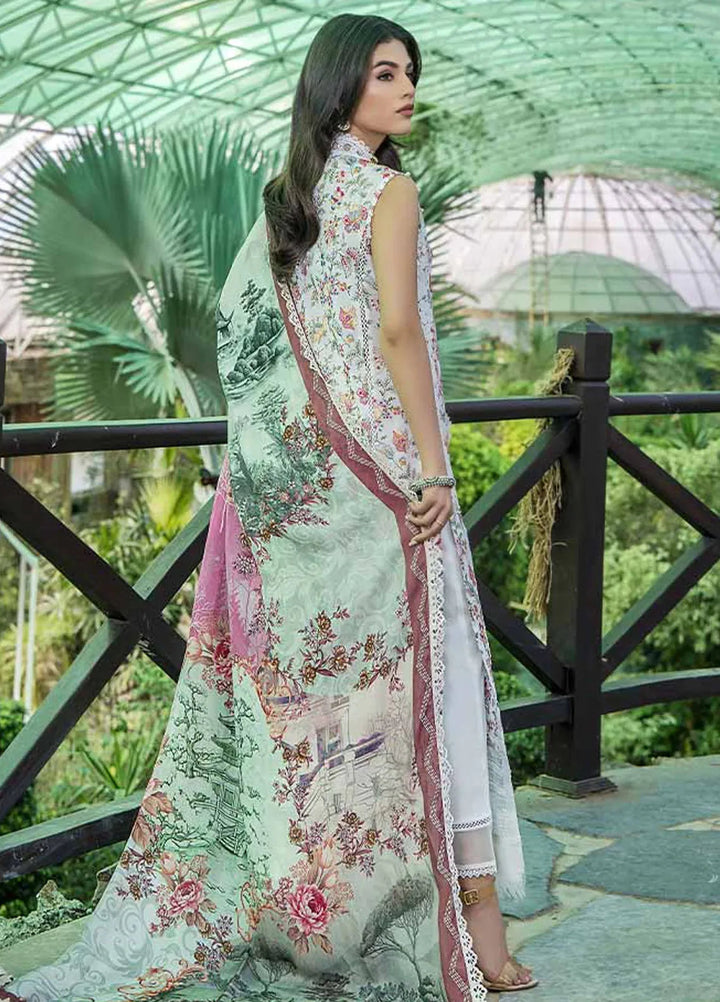 Malook By Shazia Ovais Embroidered Lawn Suit Unstitched 3 Piece MLK24S MILL-001 Kashish - Summer Collection